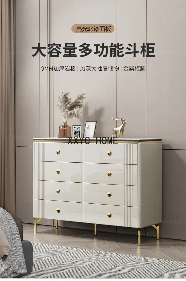 Chest of Drawers Simple  Locker Bedroom Living Room Drawer Storage Cabinet Minimalist Eight Spares Cabinet Storage