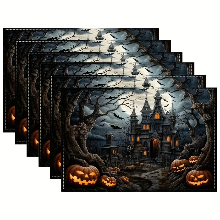 VIKAMA Halloween Castle Napkin for the Spooky Castle Theme Party at the Coffee Shop - A Terrifying Ambiance Enhancer