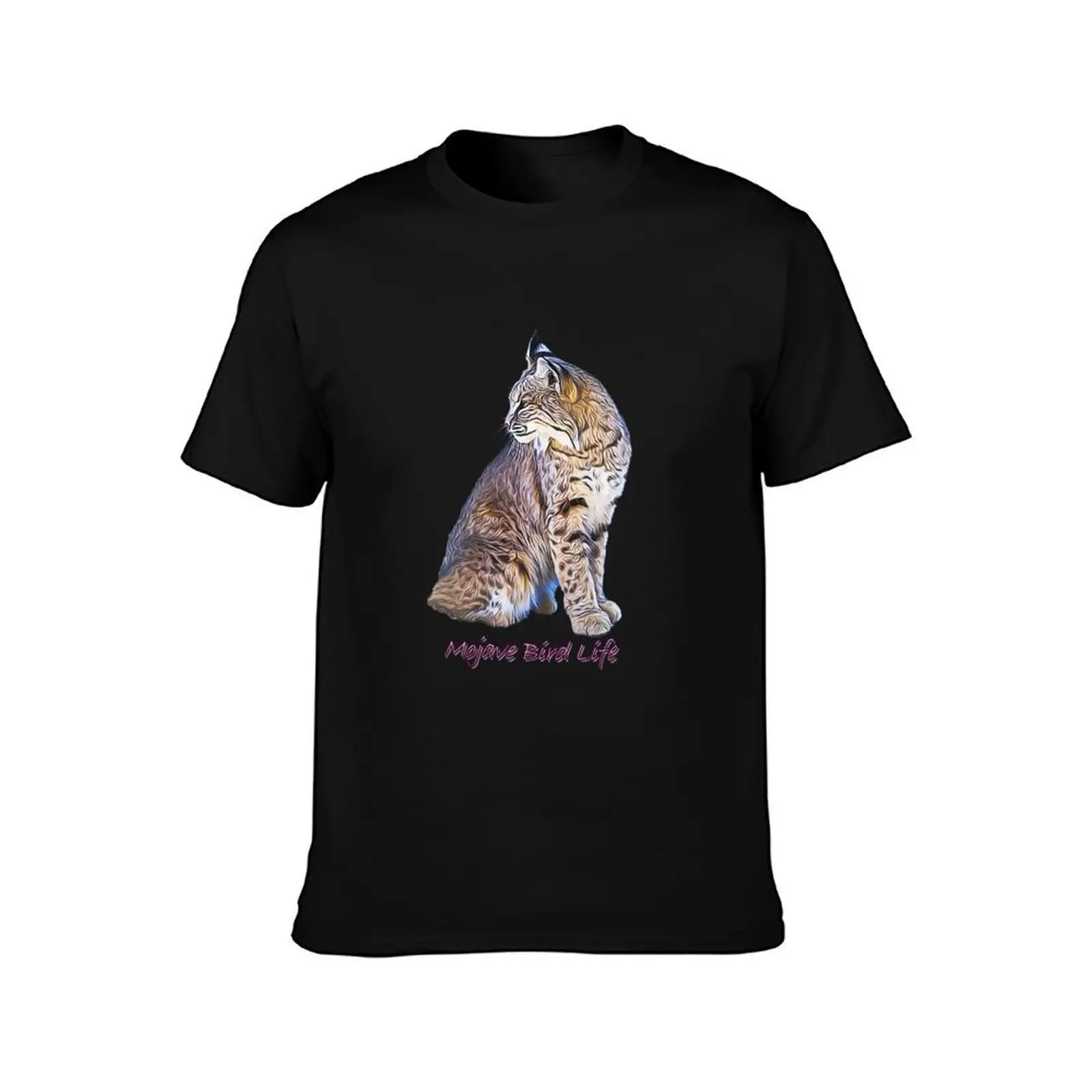 Bobcat Sketch Art by Mojave Bird Life T-Shirt Independence Day Short Sleeve T-Shirt