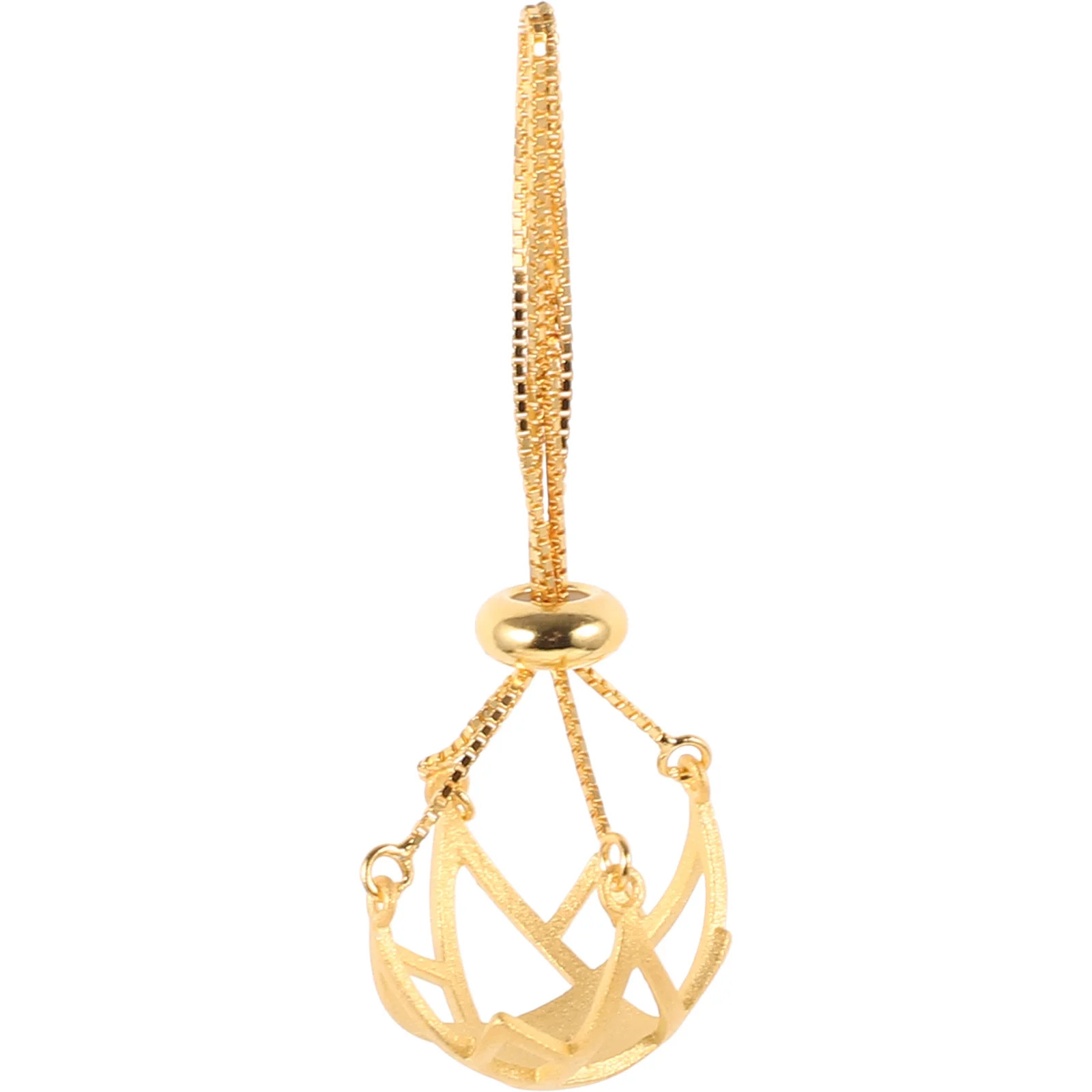 

Adjustable Metal Crystal Stone Holder Necklace Sturdy Jewelry Cage Pendant Diy Necklace Accessories For Beads Wool Balls