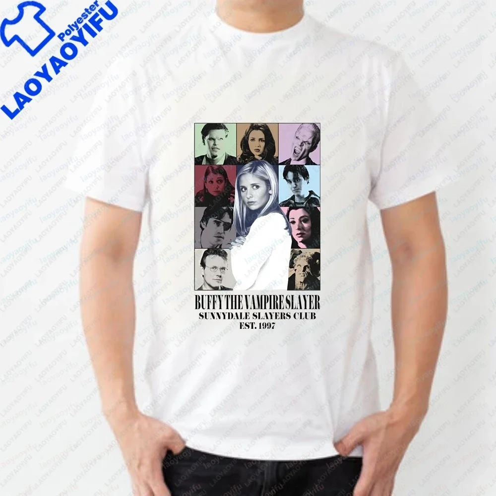 The classic Buffy the Vampire Slayer TV series short-sleeved men's and women's universal shirt pattern oversized T-shirt