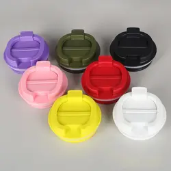 Replacement Coffee Cup Lids Durable Plastic Reusable Water Bottle Cover Multicolor Cup Cap Outdoor