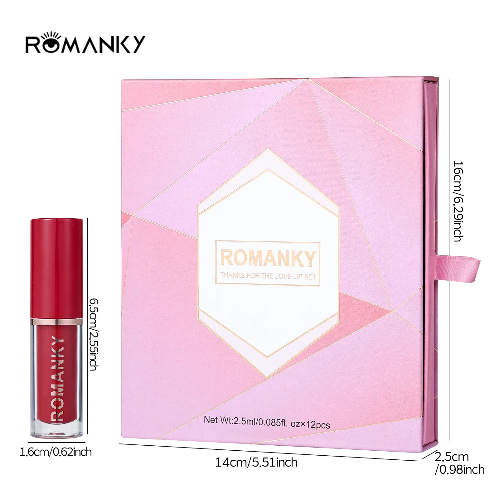 Juego de 12 colores de brillo de labios mate, textura de terciopelo suave y duradera para maquillaje de festivales de música para mujeres