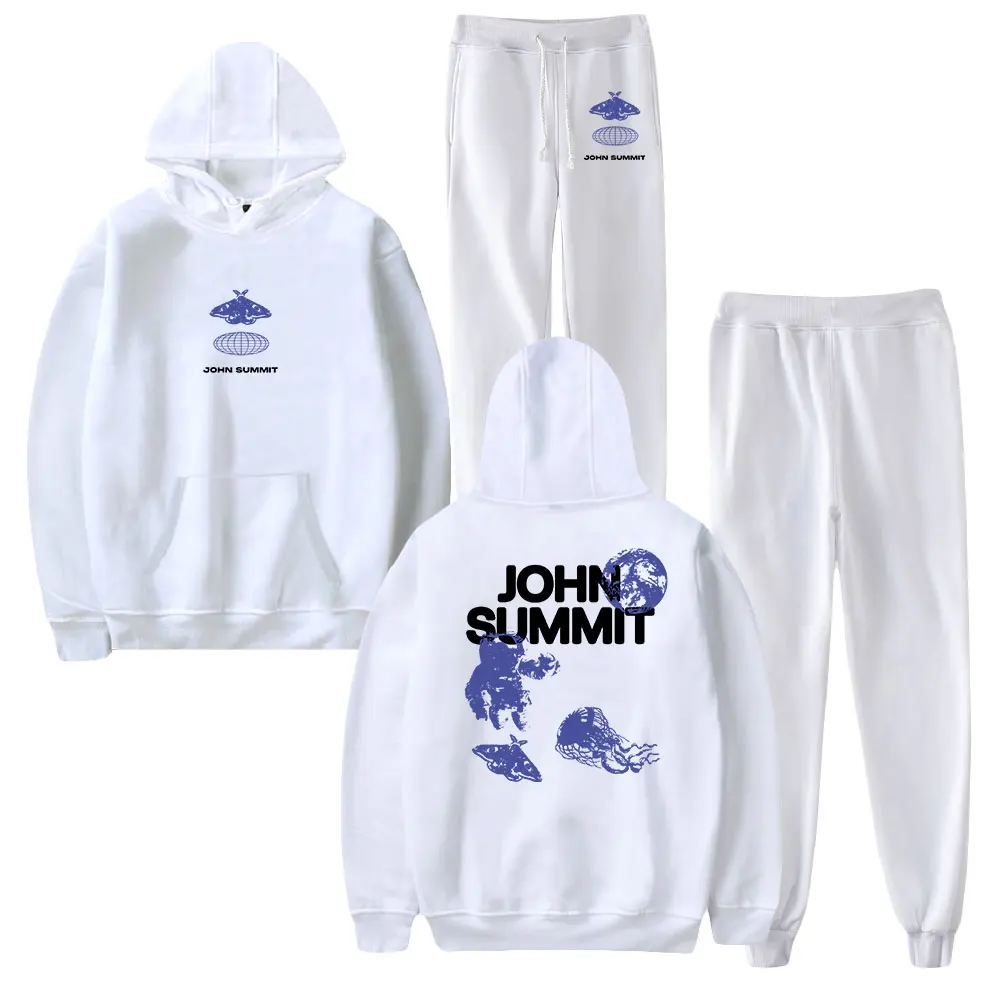 

John Summit Hoodie Suit Man/Woman Hoodie Pocket Drawstring Two Piece Suit Fashion Pullover Streetwear Printed Casual Clothes