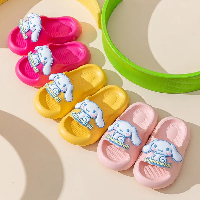 

Sanrio Cinnamoroll Children Slippers Summer Girls Lovely Baby Bath Indoor Household Antiskid Girl Outside Cool Slippers To Wear