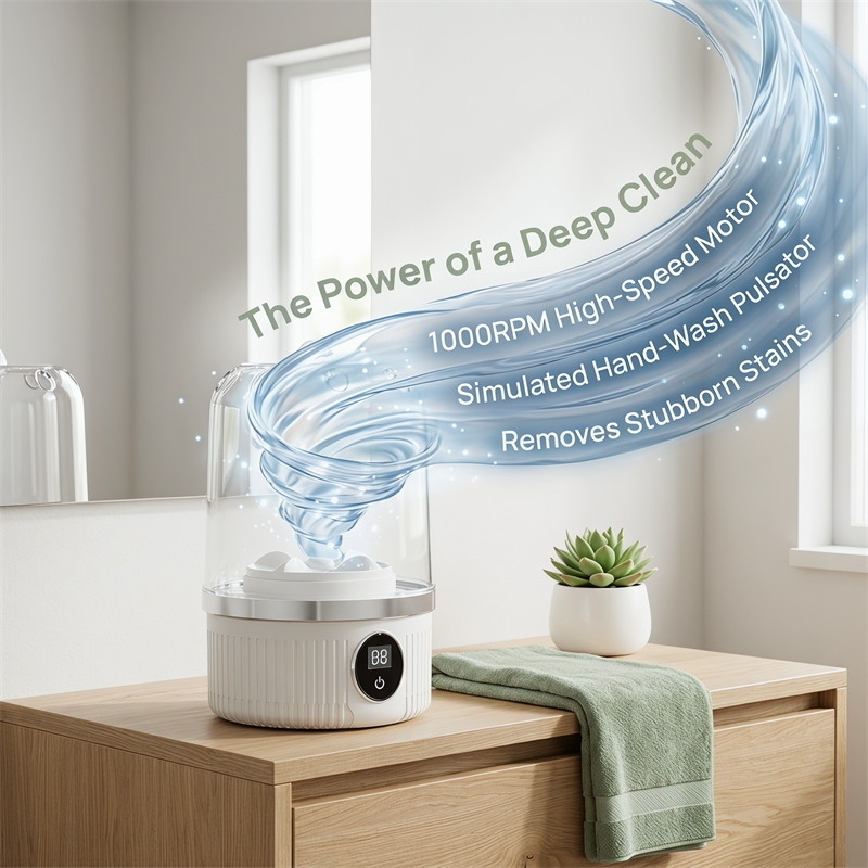  Household Mini Electric Washing Cup Wireless Charging Portable Laundry Washer Ideal for Underwear Socks And Pet Clothes Washing 