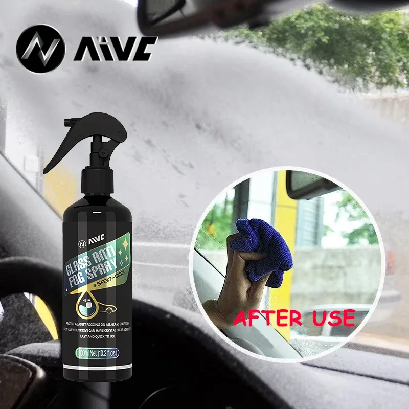 AIVC Vidrio de coche con spray antivaho de larga duración: espejo retrovisor, revestimiento de parabrisas, película de eliminación de aceite,