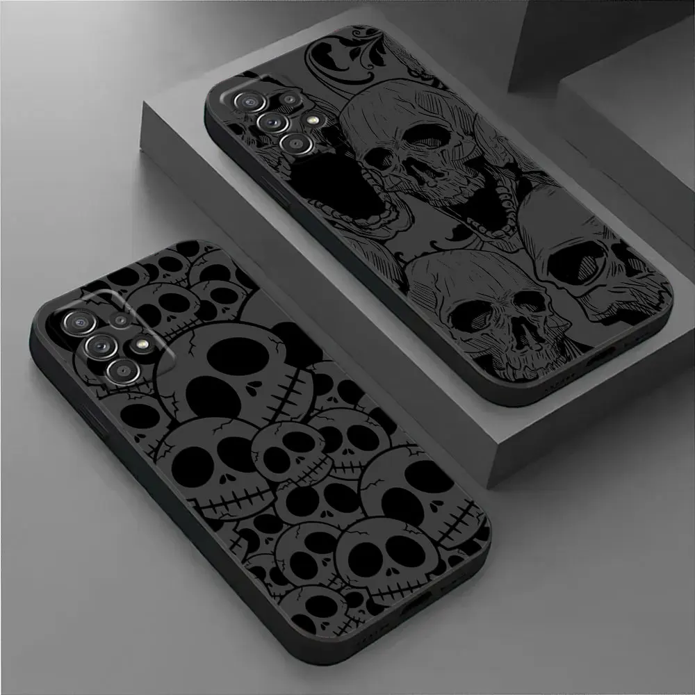 

Halloween Bone Skull For Samsung Galaxy A56 Case A36 A26 A17 A16 A07 A55 A54 A52S A53 5G A51 A34 A35 A33 A32 A72 A71 A7 A9 Cover