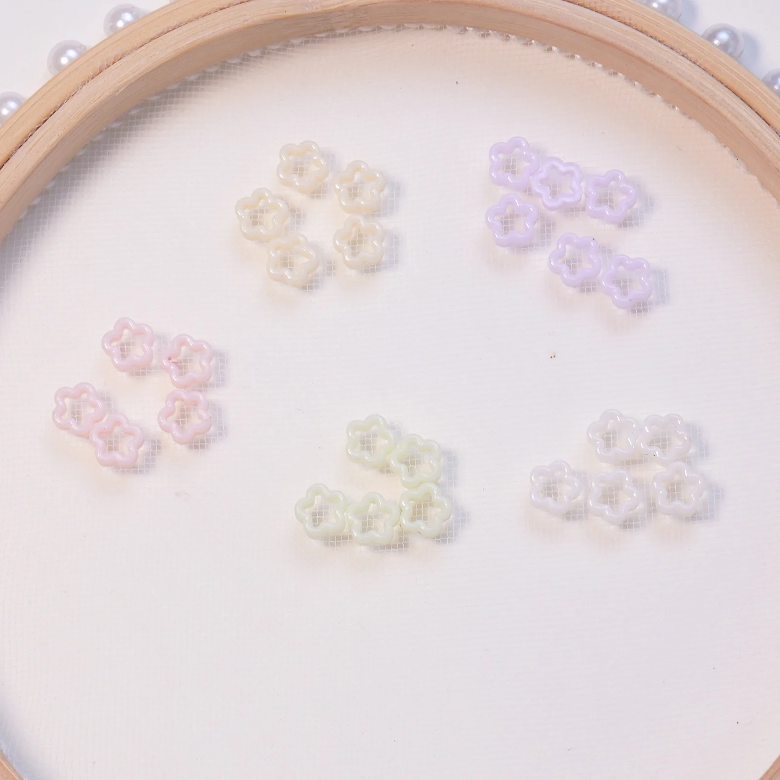 50/100/200Pcs, 6*6mm, Macaron Series, Pentagram, Nail Accessories, Stereo, DIY, Wear Nail Accessories, Accessories