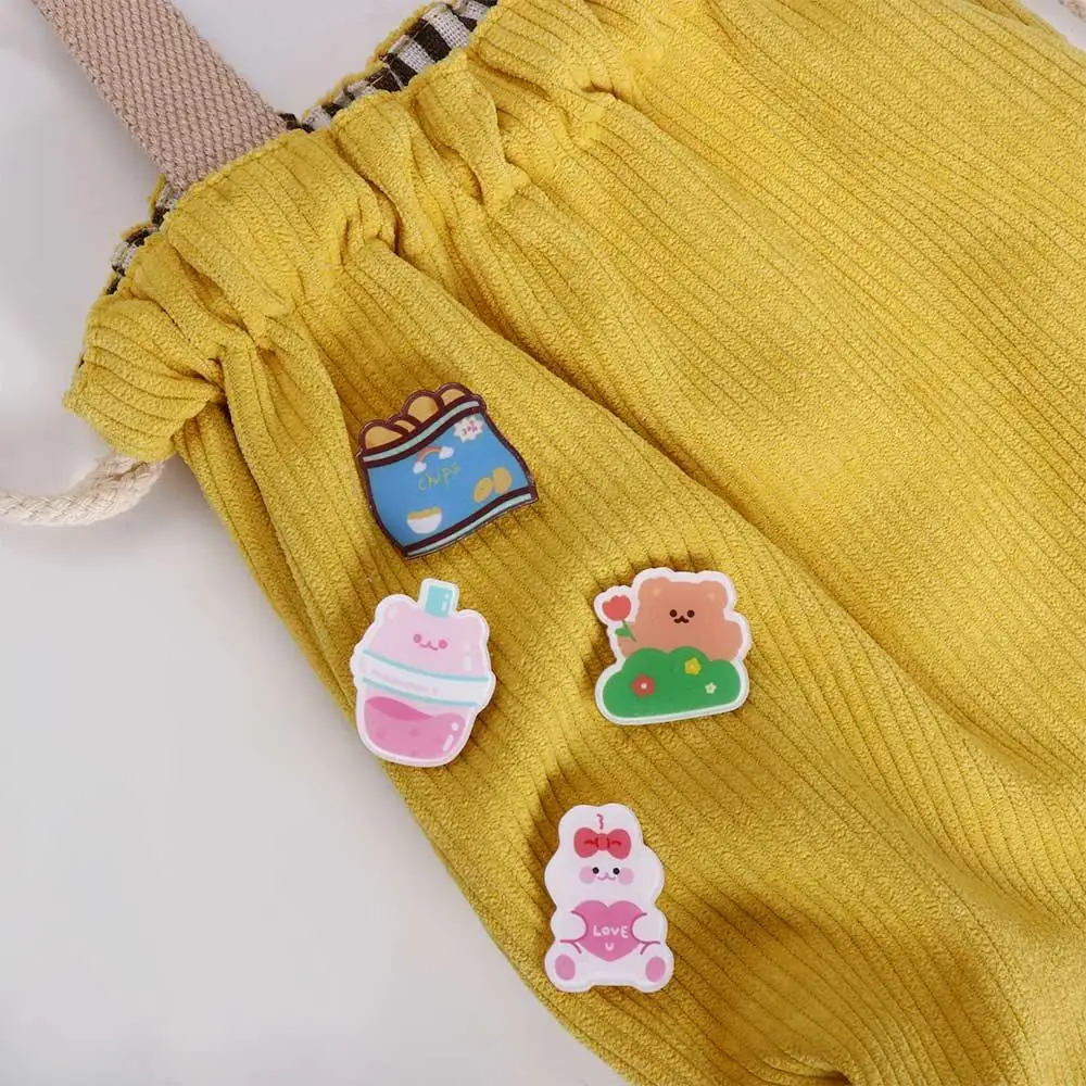 Cute Simple Japanese Student Fashion Acrylic Fashion Jewelry Cartoon Brooch Korean Style Brooch Bag Ornament