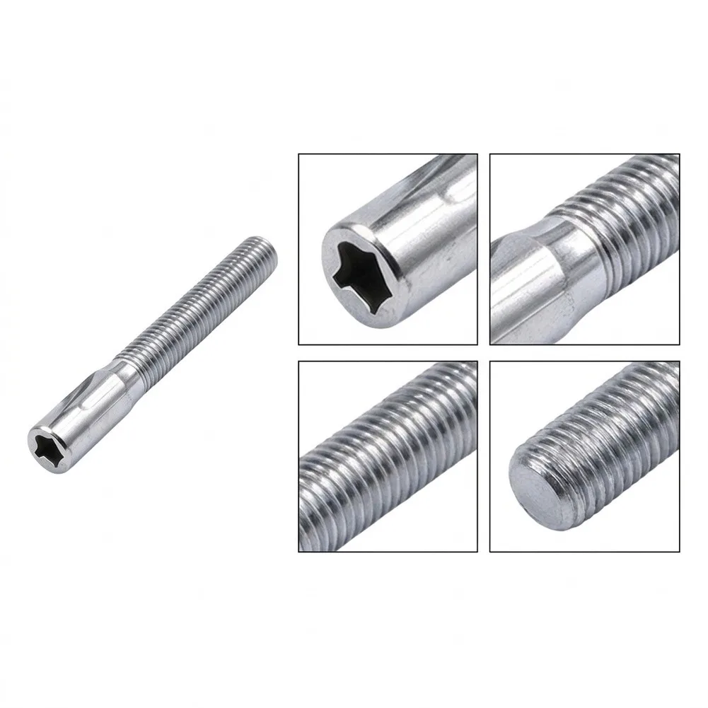 20 Pcs 8mm Threaded Rod For 5mm Gym Cable Steel Screw Connector Fitness Equipment Spare Parts Home Gym Machine Repair Components