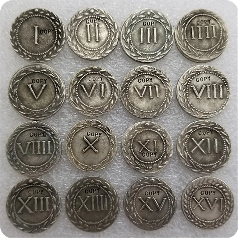 GREEK ROMAN SPINTRIAE EROTIC TOKENS MEDAL BIRTHDAY SEX SEXUAL GIFT 16 PCS COPY COINS