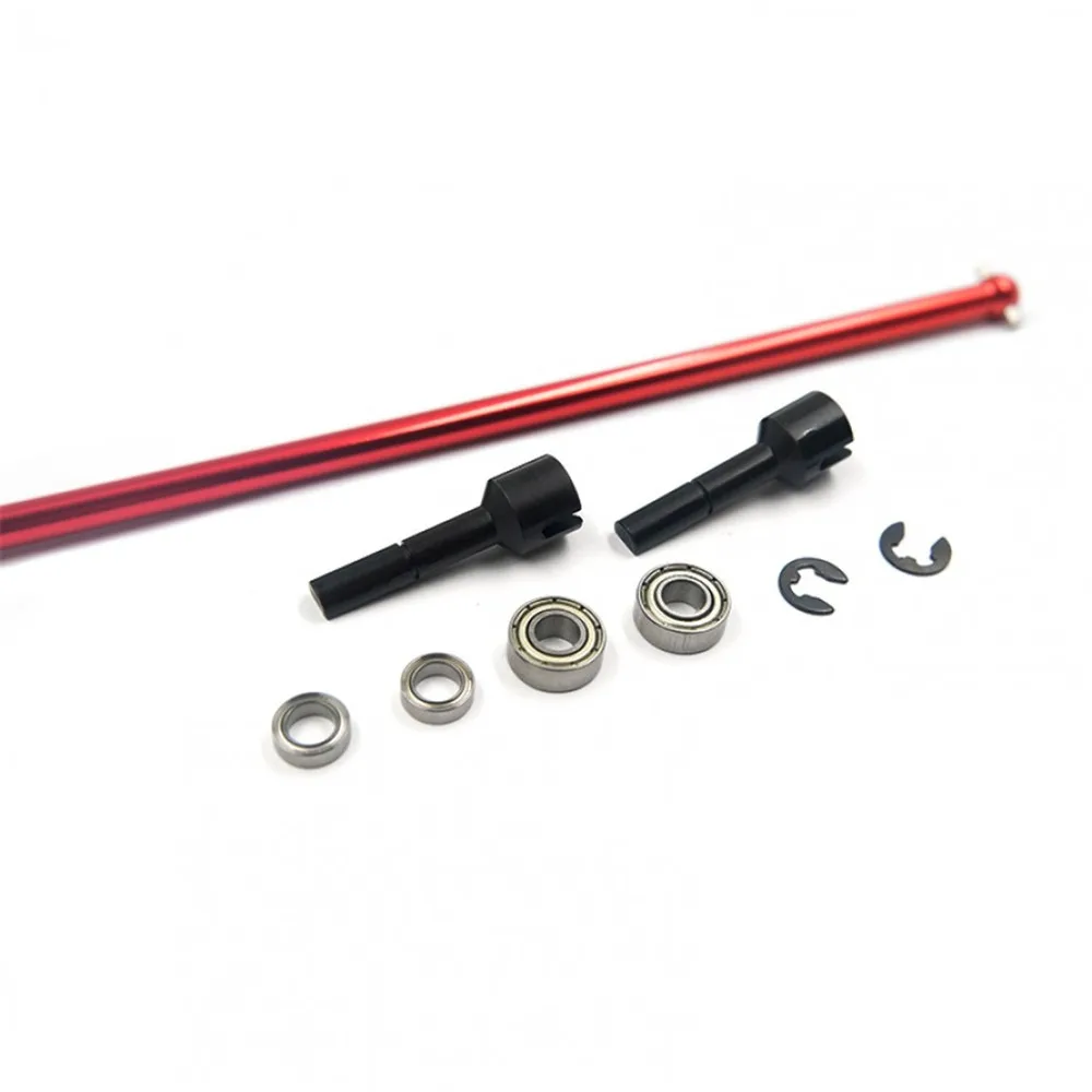 XTRA SPEED ALUMINUM MAIN DRIVE SHAFT W/G45 STEEL JOINT BLACK FOR TAMIYA TA02#XS-TA29143BK