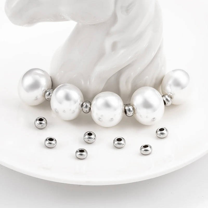 Бусины-разделители из нержавеющей стали, очаровательные свободные бусины, браслеты «сделай сам», ожерелье, бусины для изготовления ювелирных изделий, подвески