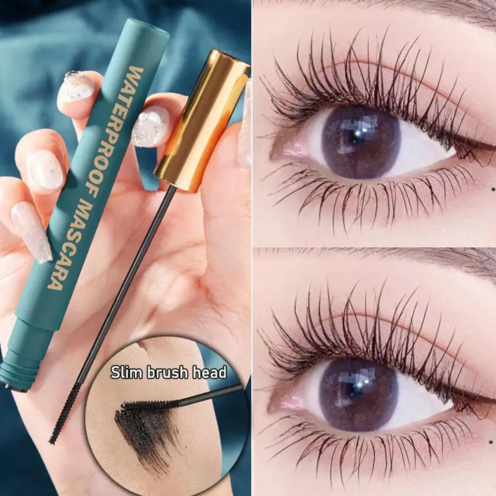 Mascara impermeabile allunga l'estensione delle ciglia Mascara in fibra di seta nera Trucco femminile Mascara cosmetico impermeabile