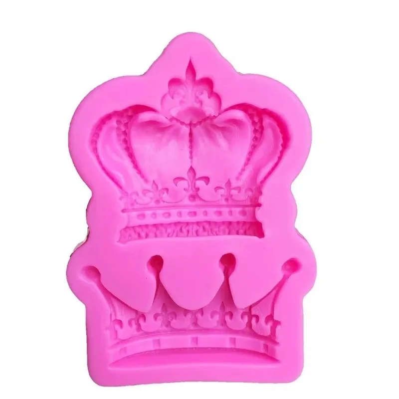 New 3D Crowns Princess Queens Silicone Mold Fondant Cake Cupcake Decorating Tools Clay Resin Candy Molds BKitchen Akeware Garden