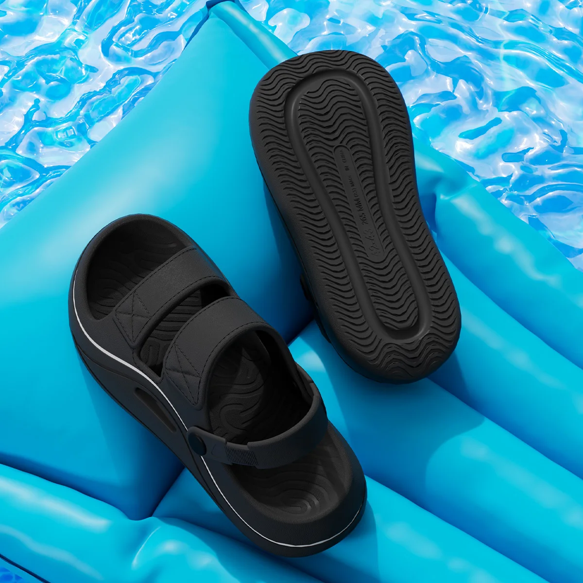 

Summer Men Sandals Beach EVA Thick Bottom Slippers Fashion Lightweight Non-Slip Slides Indoor Outdoor Flip Flops