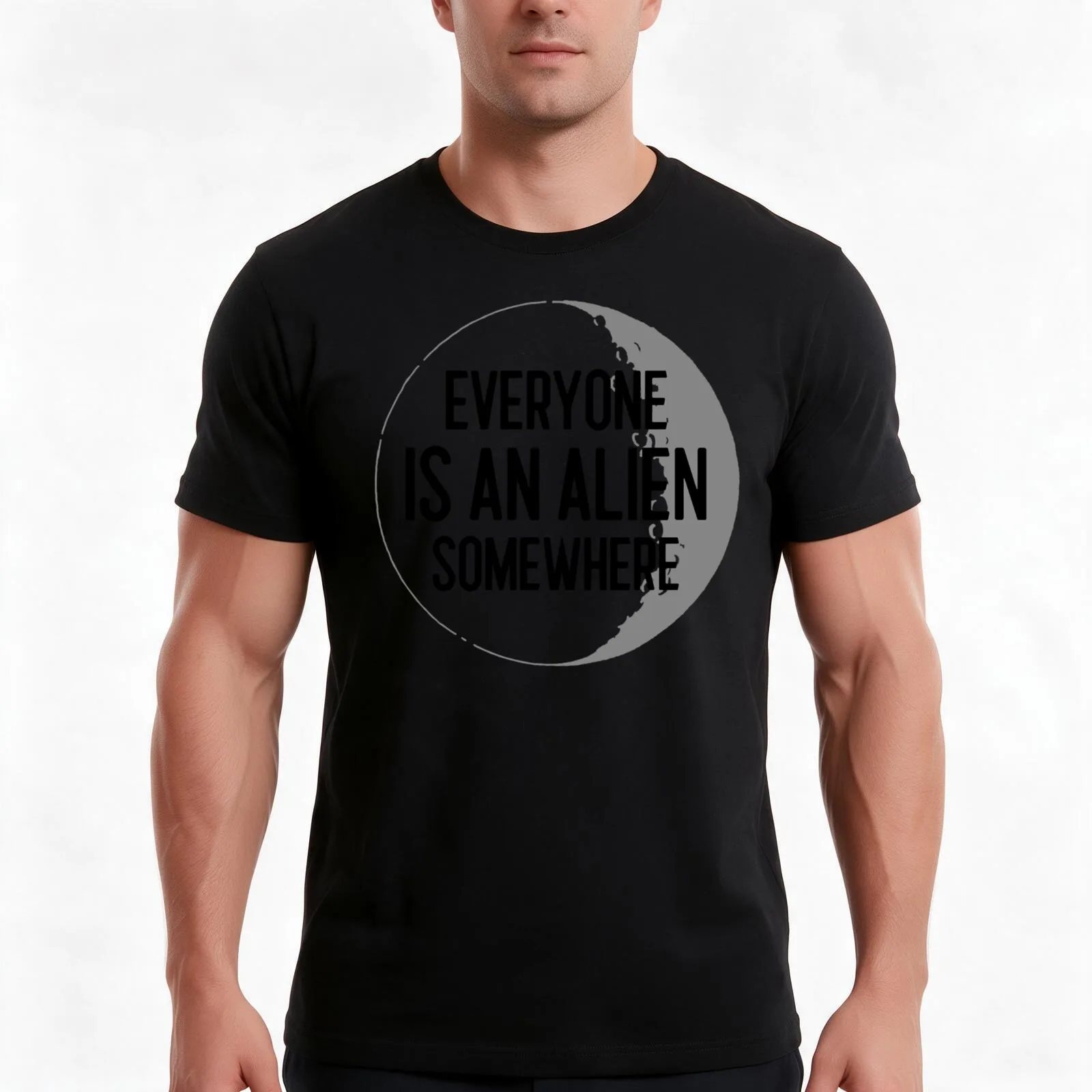 Everyone is an Alien Somewhere T-Shirt Summer Casual Cotton Tee, Unisex Men Women