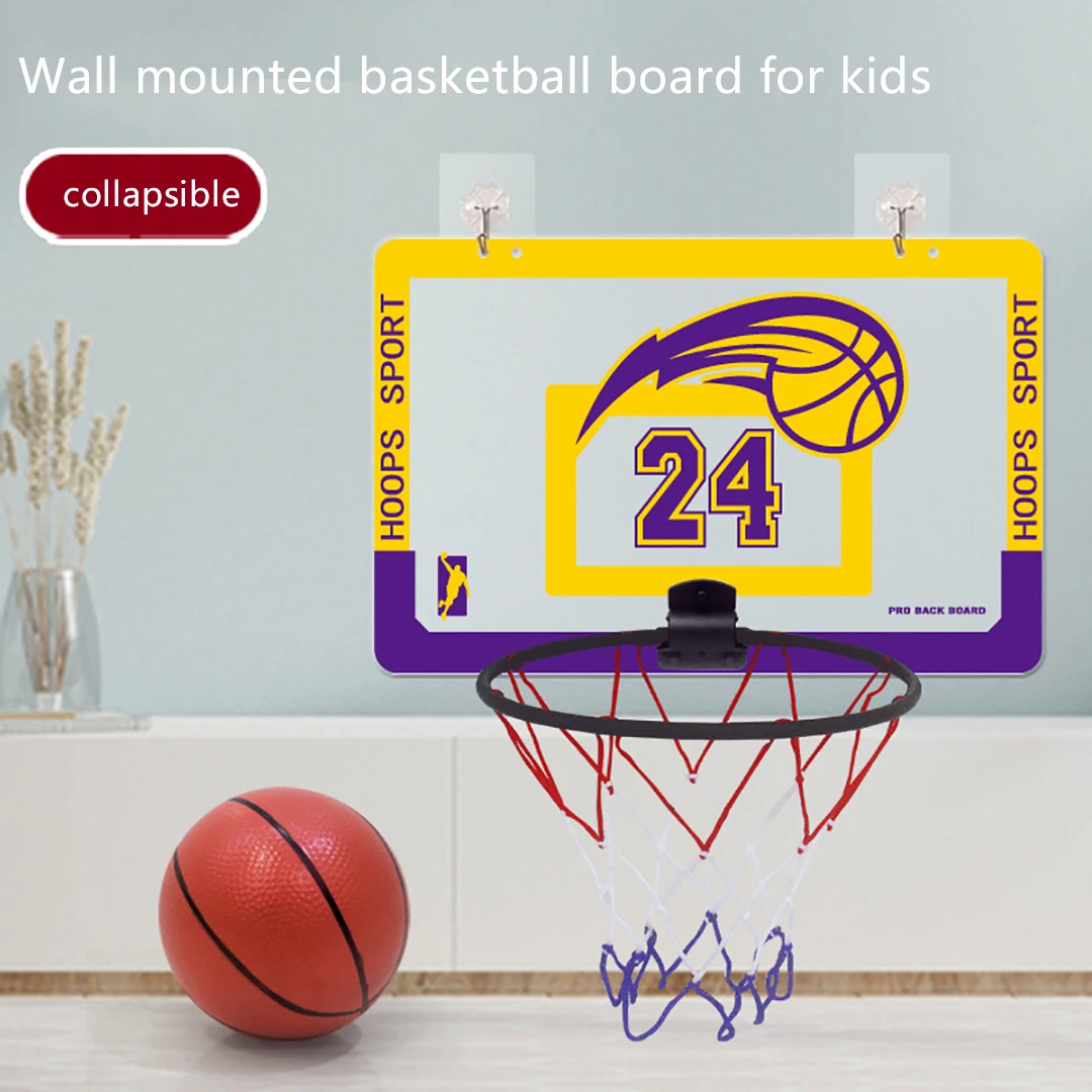 

Indoor Portable Basketball Board Foldable Children's Basketball Rack Set Wall Mounted Children's Sports Toys Birthday Gift