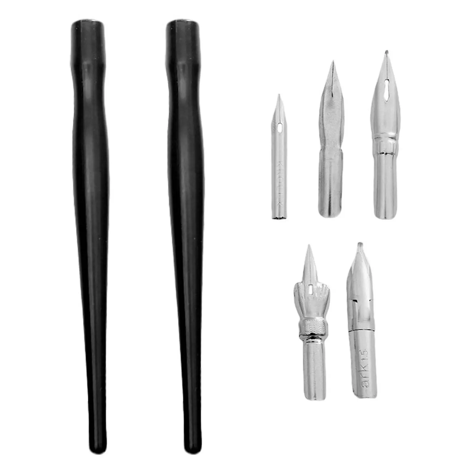 

2Sets Plastic Dip Pens Cartoon Pen Holders Complete Drawing Writing Set Art Supplies for Comic Drawing and Painting