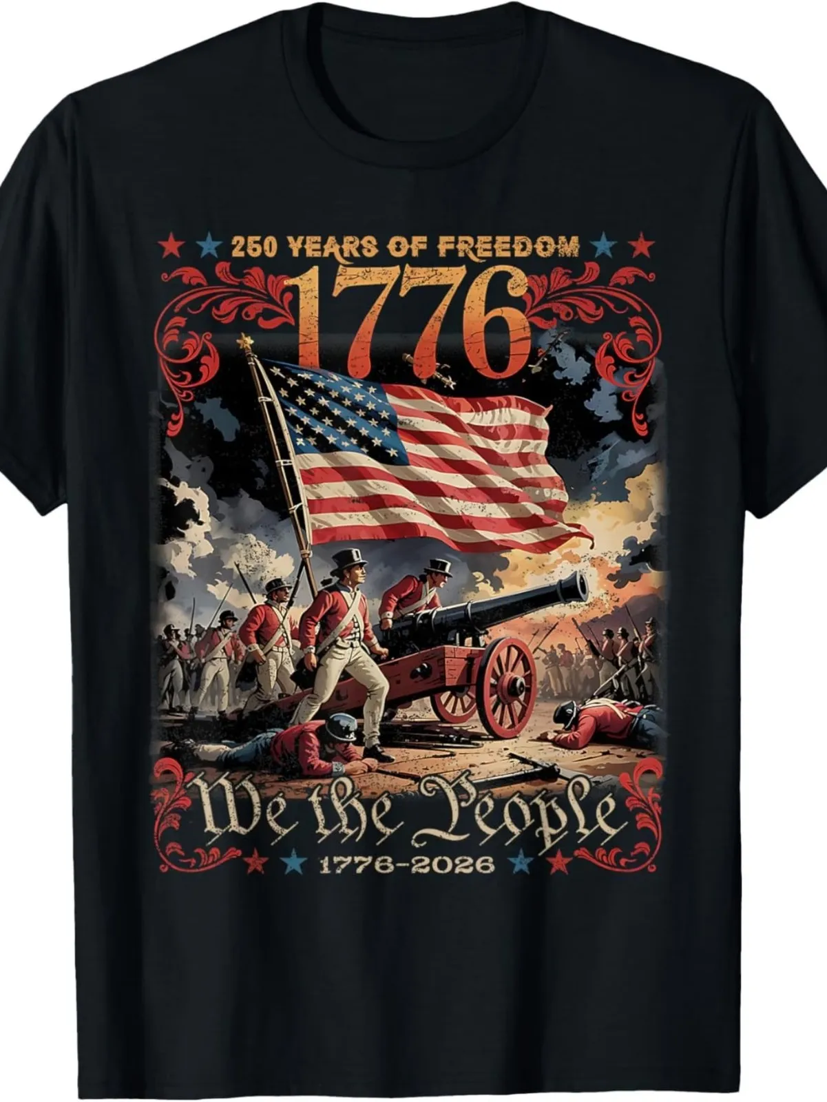 

Freedom Since 1776 USA Flag T-Shirt for 2026 Independence Day