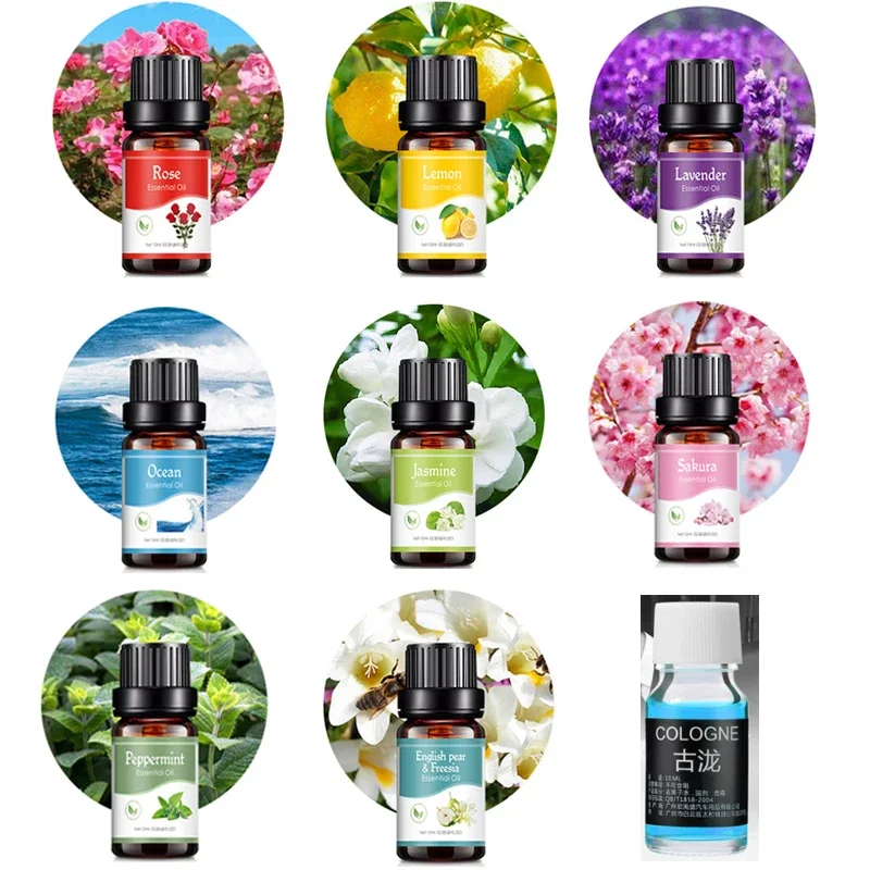 Water Soluble Aromatherapy Essential Oil Liquid for Humidifier Aroma Diffuser Auto Air Freshener Plant Fragrance Oils Perfume