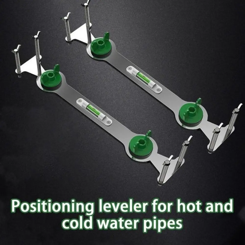 2 Pcs Stainless Steel Pipe Leveler Hot and Cold Water Wrench Tool Fixed Leveler Faucet Repair Special Mounting Aid Water Heaters