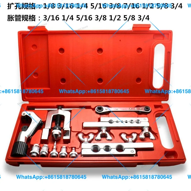 Reamer Set, Copper Tube Expander, Air Conditioner, Refrigerator, Refrigeration and Maintenance, Metric and British Pipe Riveter