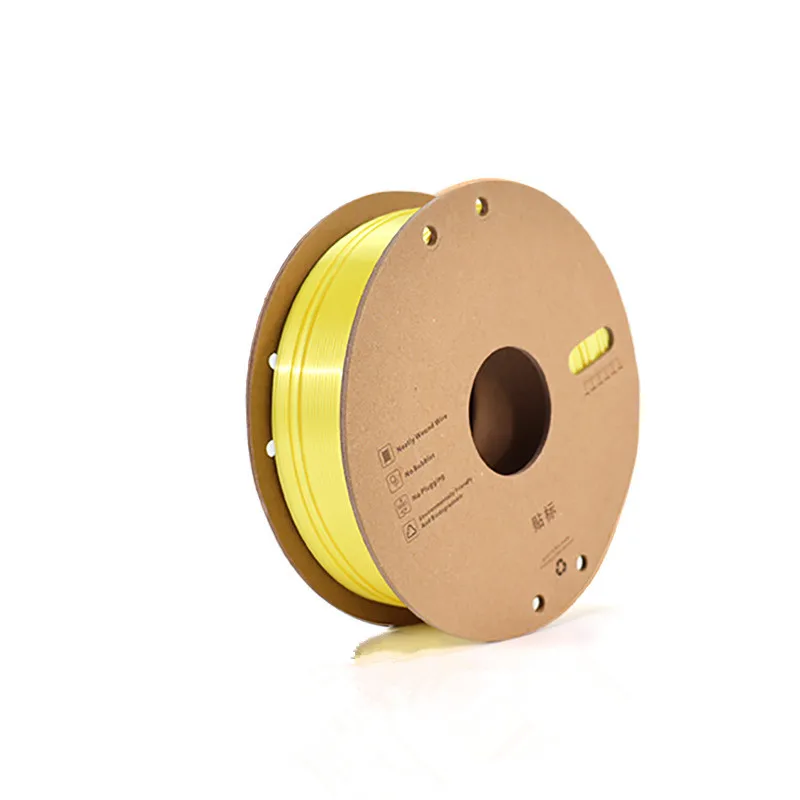 

Шелковая желтая PLA-нить для 3D-печати, 1.75 мм/1 кг