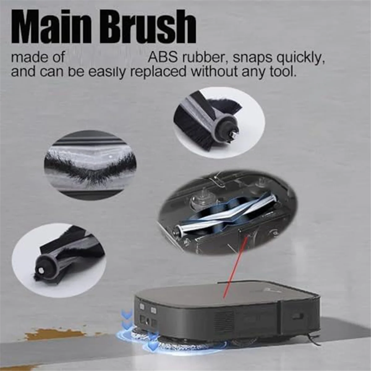 อุปกรณ์เสริมที่ใช้ได้กับ Ecovacs X2ทำความสะอาด DEX86, แปรงด้านข้าง, แปรงลูกกลิ้งแผ่นม็อบ omni/ X2/X2 pro/