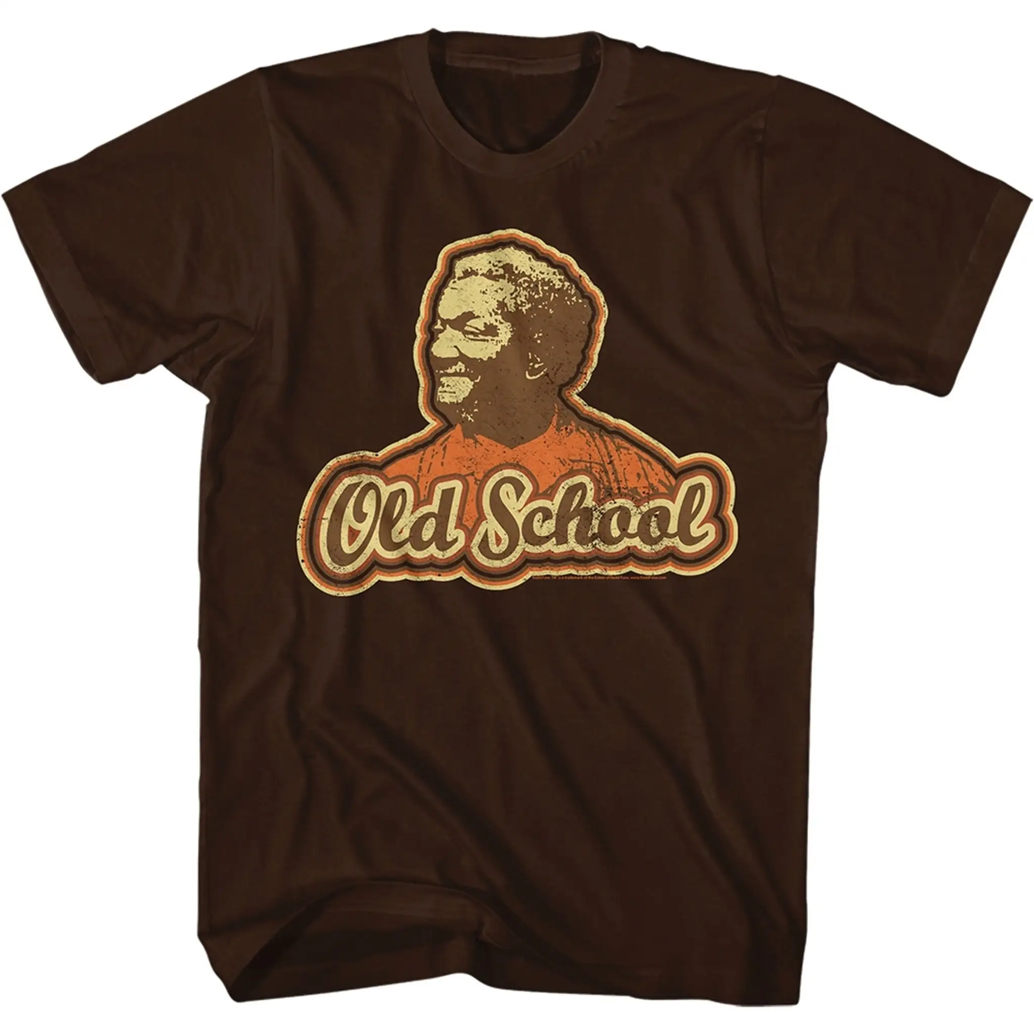 Redd Foxx Sanford And Son Old School Dark Chocolate T Shirt