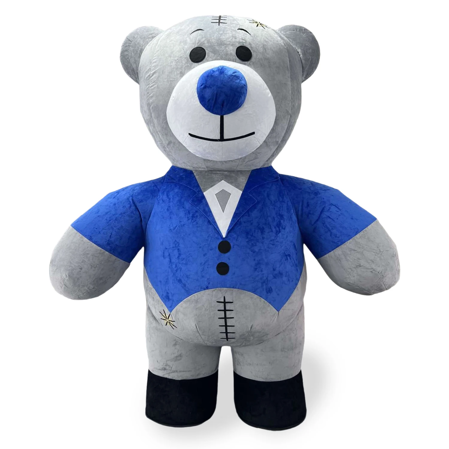 풍선 스왈로우 테일 베어 의상 거대한 플러시 웨딩 베어 모피 정장 마스코트 할로윈 카니발 의상 성인을위한