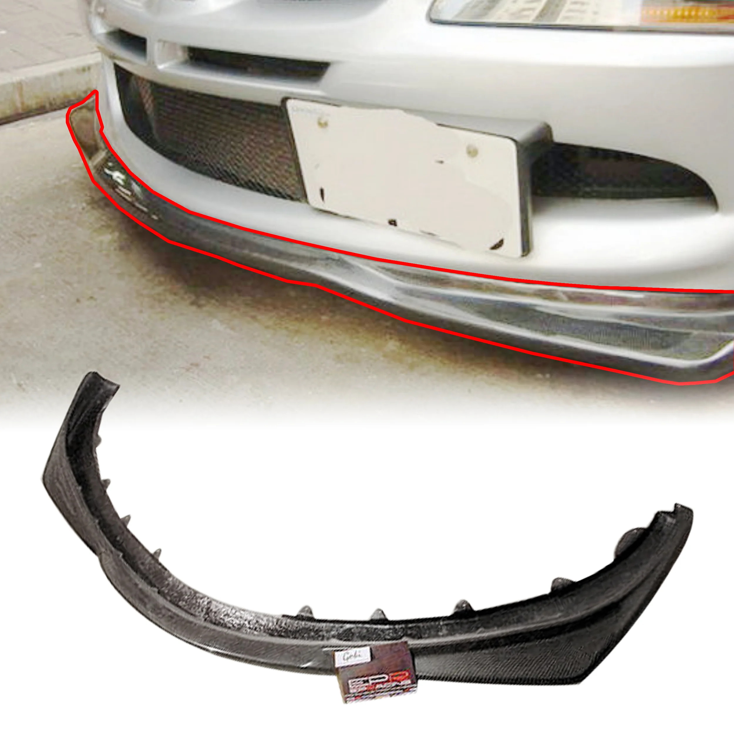 

Applicable toCarbon Fiber Car Parts for Evolution 8 VRS Style Front Lip