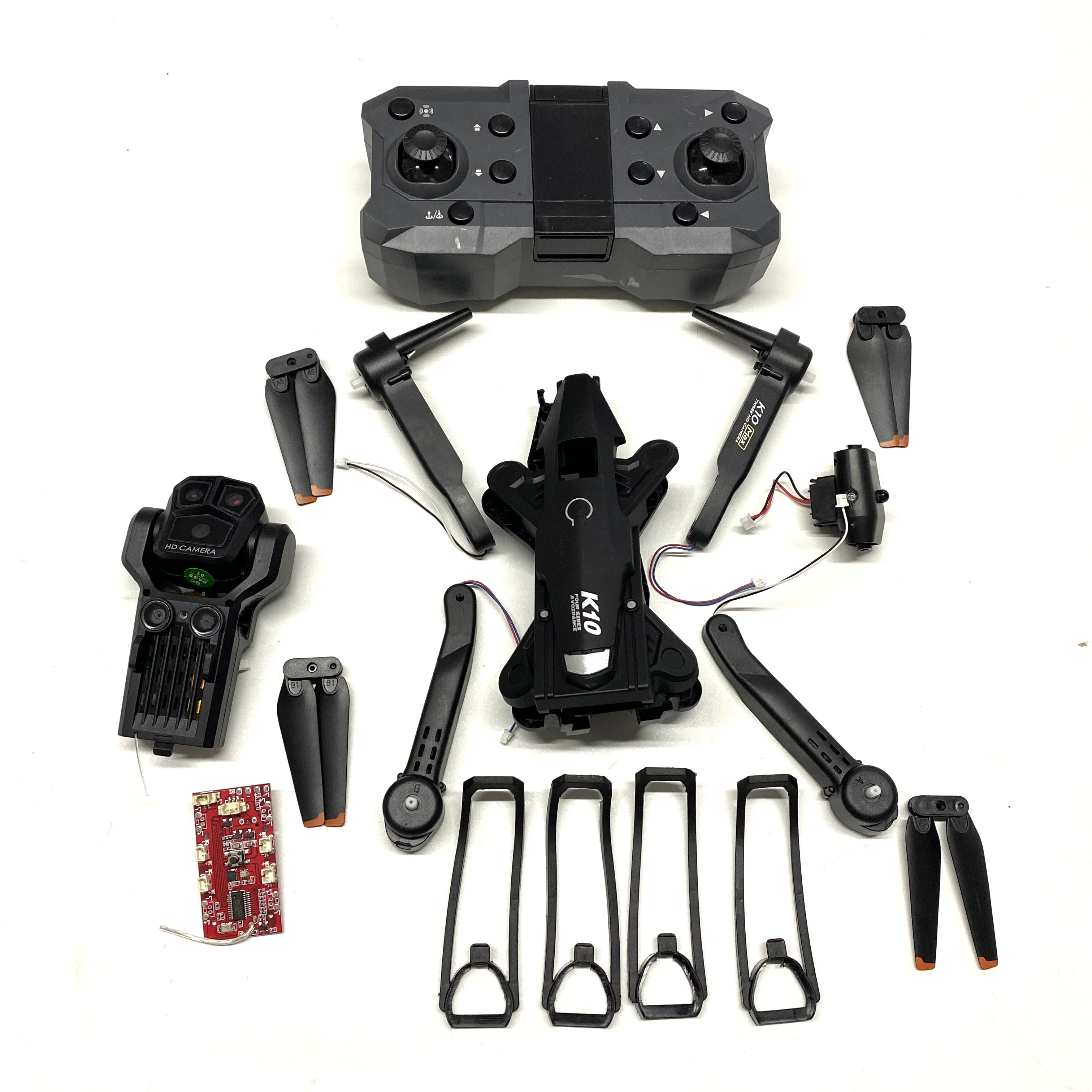 K10MAX Rc Drone receptor de controlador de piezas completas K10 Max 4K, carcasa de cuerpo de cámara, cubierta de brazos, accesorio