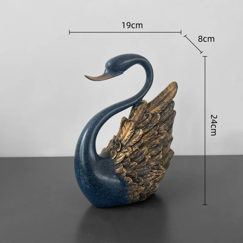 

Resin Handicrafts Simulated Animal Sculptures Swan Bird Couple Swans Home Resin Decorative Items Decorative Figurines