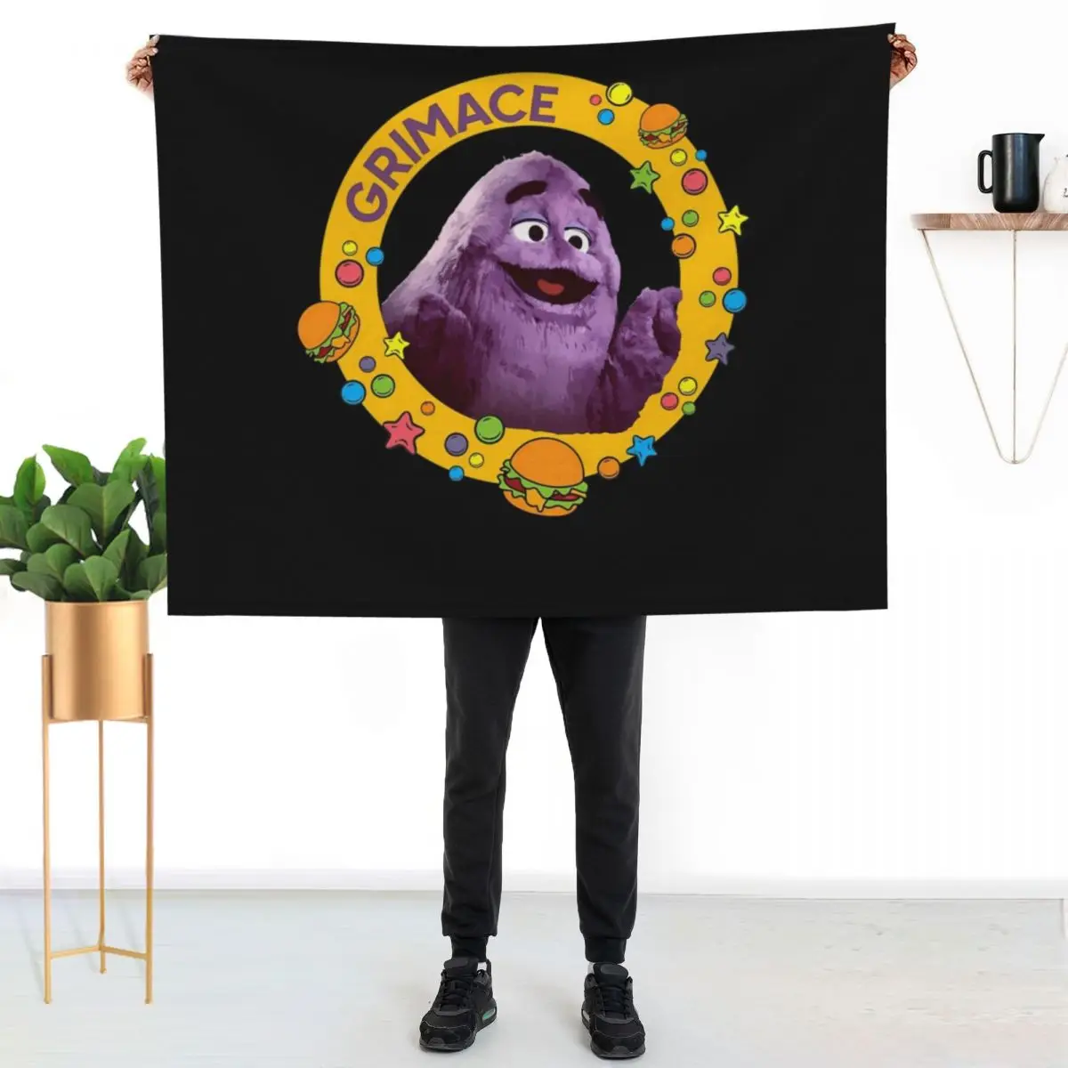 grimace Throw Blanket Luxury Brand Moving Luxury Throw anime Multi-Purpose Quilt Blankets