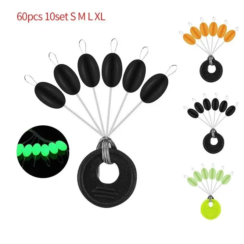 60個入り0セット-ビッグラインストップ-スペースビーンズ-釣り道具-s-m-l-xlサイズ-中国製-diy編み物材料パッケージ