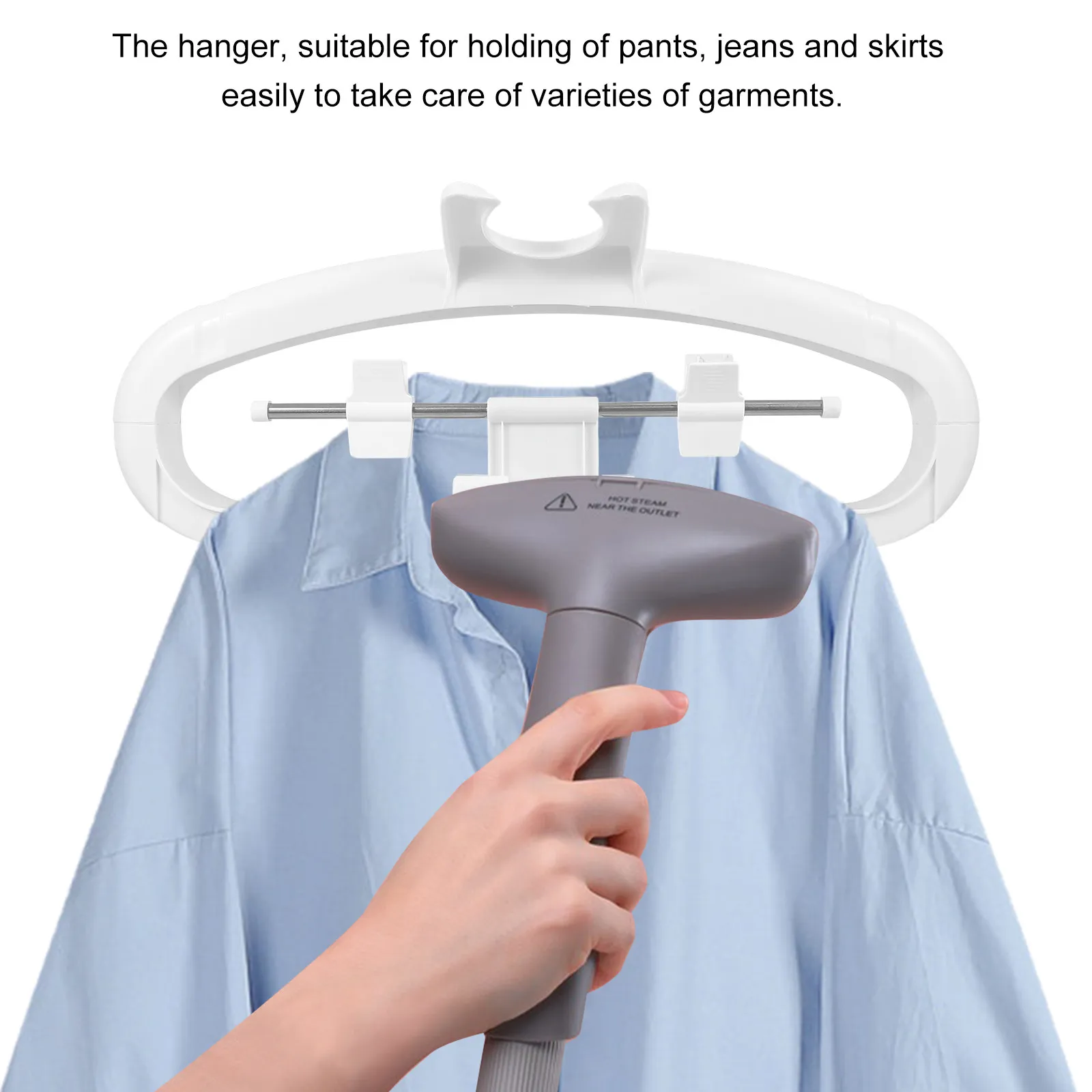 Ironing Machine Accessories Garment Steamer Hanger Space Saving Portable Collapsible Hanger for Shirts Coats Windbreakers Jeans
