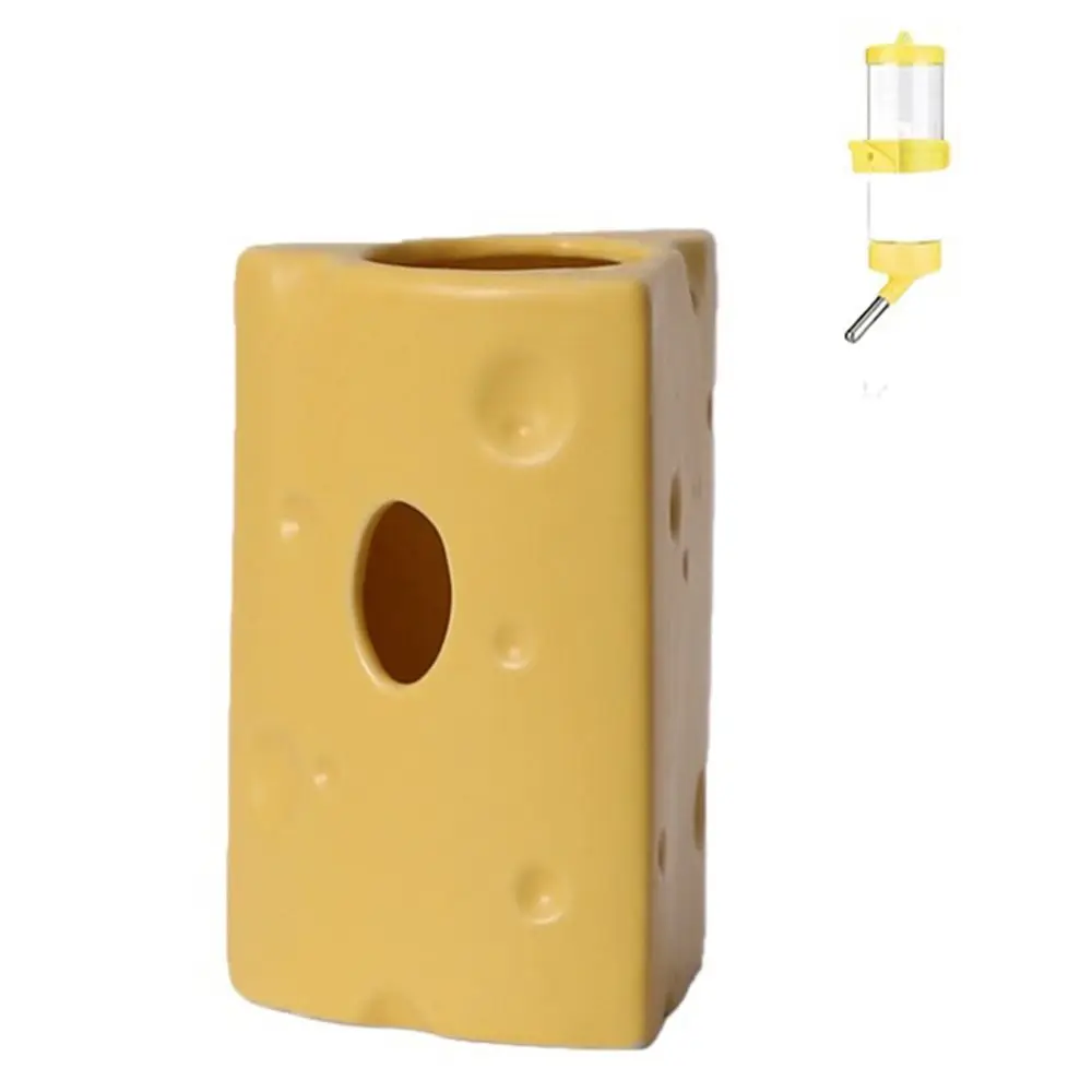 

Stable Creative Hamster Hideout Ceramics Hut Decorative Feeding Dish Keep Cooling Cute Hamster Bed Small Animals