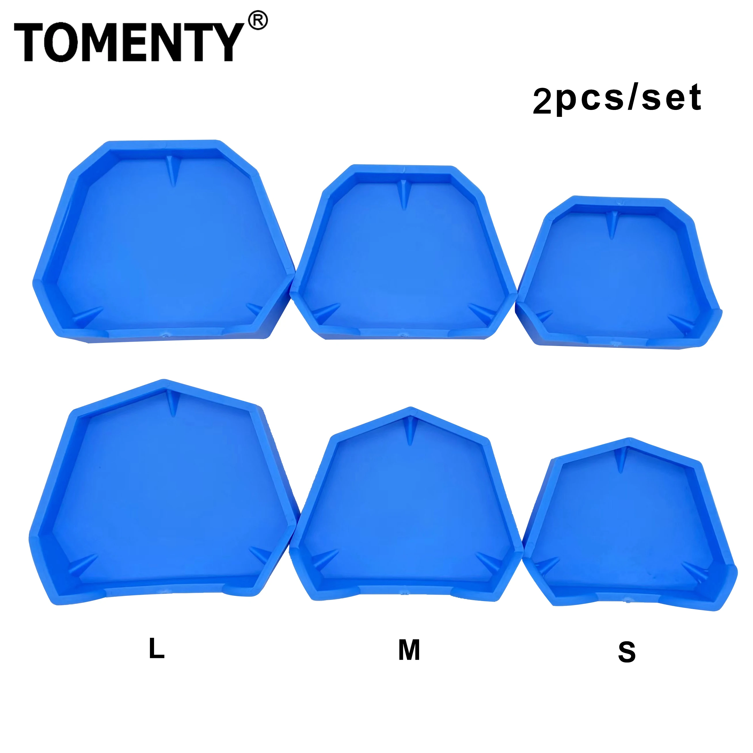 2Pcs TOMENTY Dental Model Base Set Dental Mold Plaster Base Denture Tray Oral Hygiene Care Dental Lab Former Base Kit L/M/S