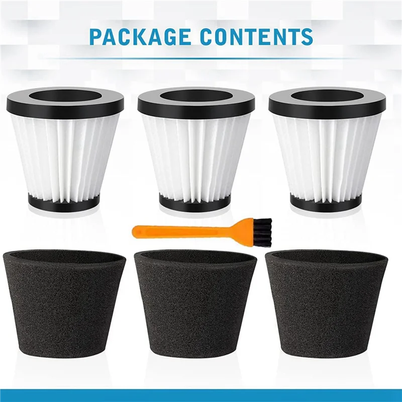 KEOL-2Set 교체 필터는 Dirt Devil Scorpion 휴대용 진공 청소기 스타일 F117과 호환 가능, 부품 AD40117과 비교