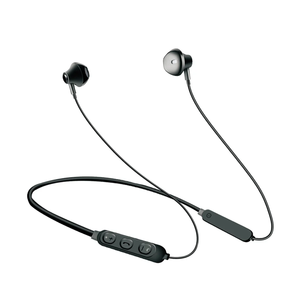 

1Pcs 5.0 Neck Hanging Wireless Headphones Black for Outdoor Sports Headset Loud Clear Sound Bass Long Use