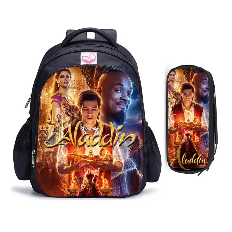 Imagem -04 - Disney Aladdin Cartoon Mochila Ortopédica para Crianças Mochilas Escolares para Crianças Meninos e Meninas 16