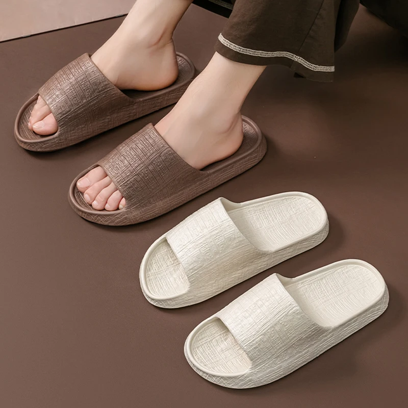 

Women's Soft Slippers Thick-Soled Anti-Slip Indoor Outdoor Home Bathroom Slides EVA Soft Sole Beach Flip Flops for Men Shoes