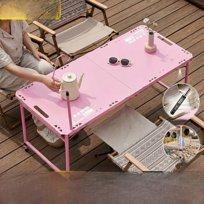 Portable Hydraulically Powered Folding Table Outdoor Camping Table with Carry-On Suitcase Cover Ultra Lightweight Tactical Table