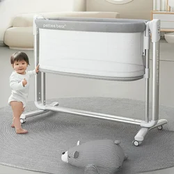 Baby crib, multifunctional, electric, portable, foldable and mobile baby crib, splicing large bed