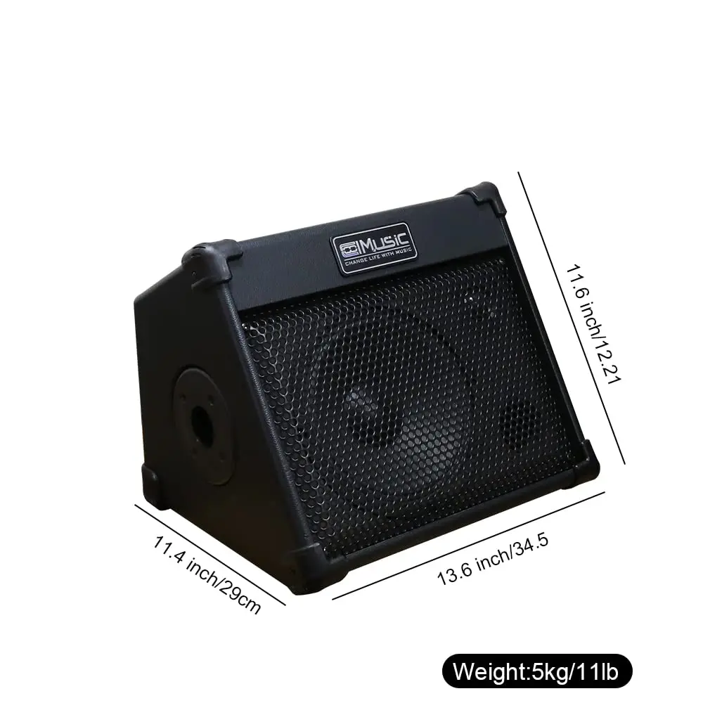 Coolmusic-Guitar Combo, Electronic Drum Amp Speaker, Audio Amplifier, Ukulele Bass, Reverb, 40W, Battery-Powered Bluetooth