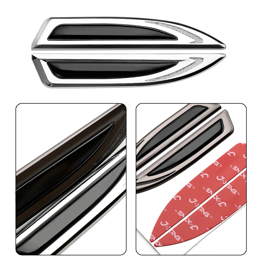 2PCS Car Styling Side Door Body Fender Stickers Knife Badges Decoration Auto Accessories For Volkswagen POLO passat Tiguan Jetta