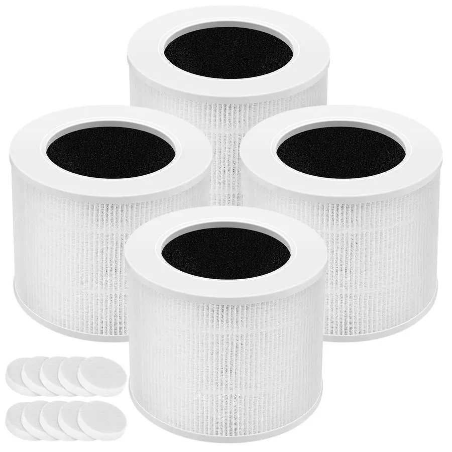 

Мини-фильтр для замены, совместимый с очистителями воздуха LEVOIT Core Mini, Core MiniP, Core MiniRF, 4 фильтра и 10 фильтрующих элементов.