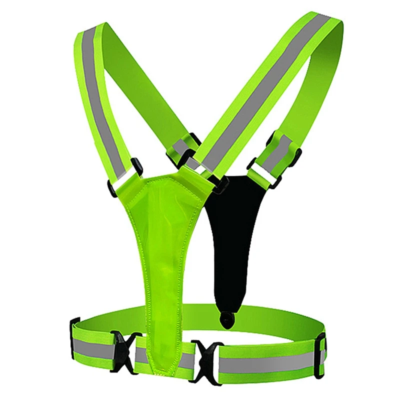 LED Reflective Vest Running Gear,USB Rechargeable LED Light Up Vest High Visibility Adjustable Waist Shoulder Bands